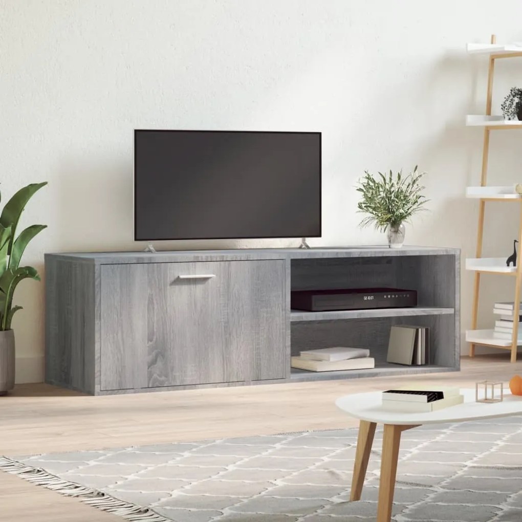 Mobile Porta Tv Grigio Sonoma 120x34x37 Cm İn Legno Multistrato /