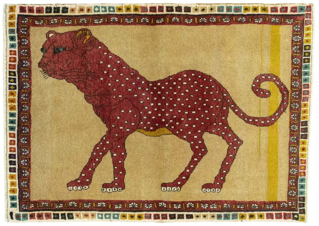Gabbeh Tappeto persiano 150x110 Giallo (Iran) Annodato A Mano