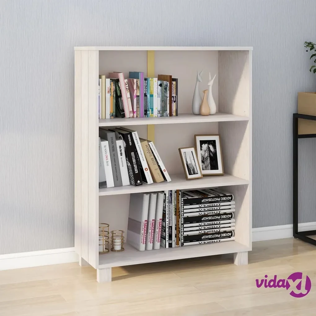 vidaXL Libreria HAMAR Bianca 85x35x112 cm in Legno Massello di