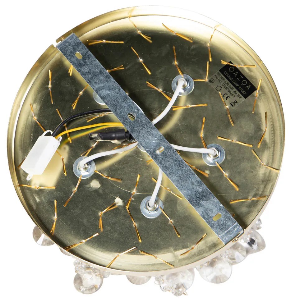 Plafoniera classica oro con vetro - Medusa