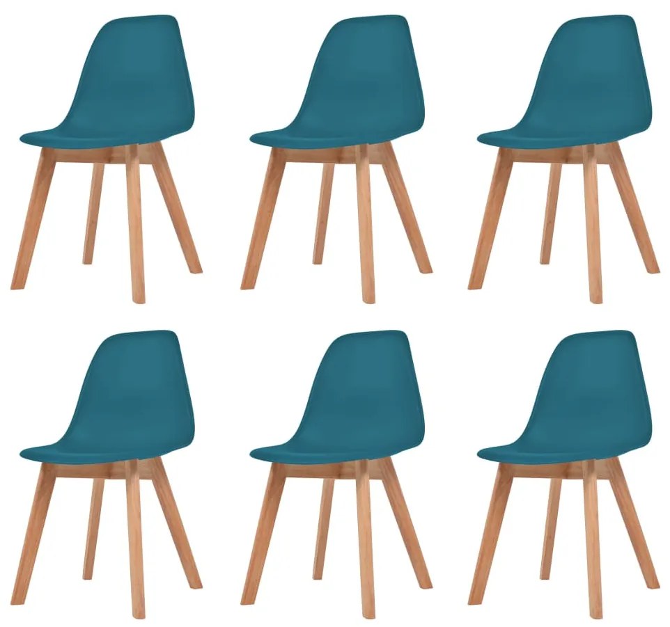 Sedie Da Pranzo 6 Pz Turchese İn Plastica /