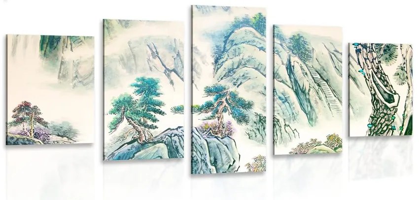 Quadri 5 pezzi – Paesaggio cinese
