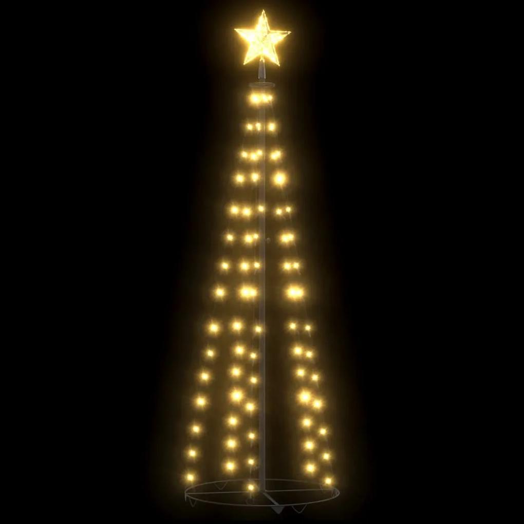 Albero di Natale a Cono con 70 LED Bianco Caldo 50x120 cm
