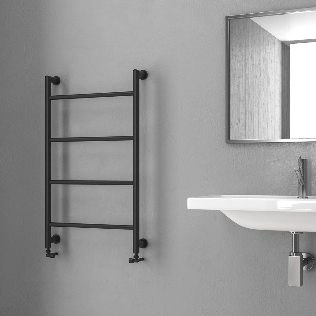 Termoarredo scaldasalviette 900x560mm nero opaco KAM-D6009N - KAMALU
