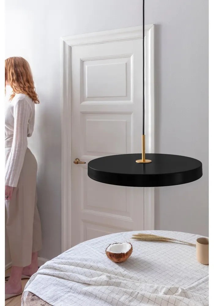 Apparecchio a sospensione dimmerabile a LED nero con paralume in metallo ø 43 cm Asteria Plus Medium - UMAGE