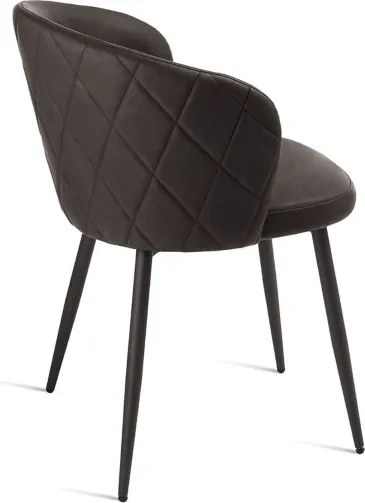 Sedia in ecopelle Marrone e sruttura in metallo SLANG 2 sedie