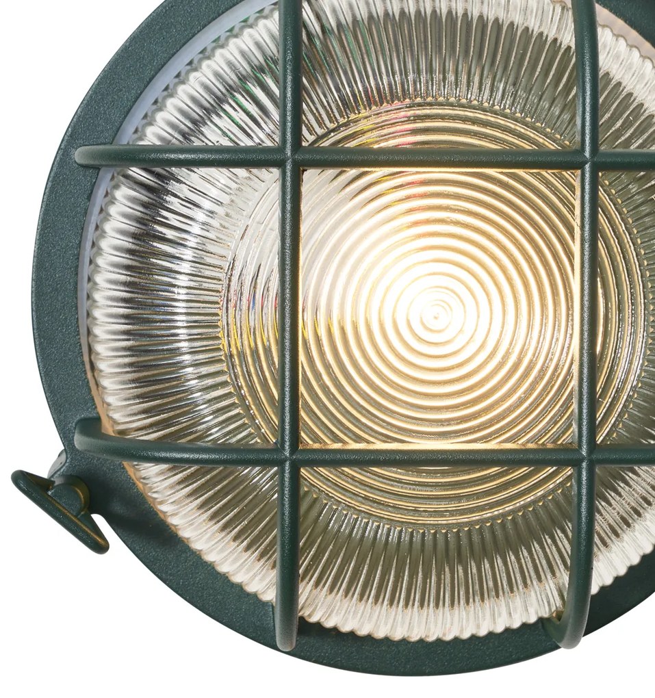 Lampada da parete e da soffitto per esterni verde scuro rotonda IP44 - Noutica