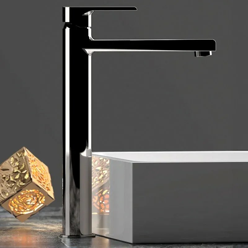 Set miscelatori lavabo alto e bidet cromato Mariani serie Artic