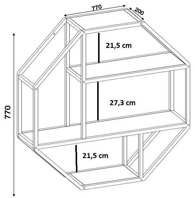 Scaffale metallico a castello nero Seaford - Actona