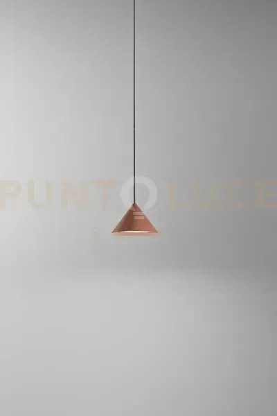 Peak sospensione in metallo terracotta opaco rosone non incluso led...