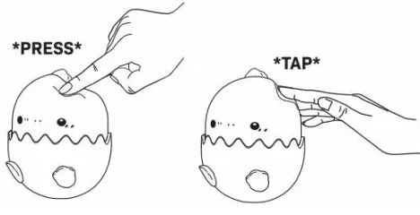 Lampada tattile per bambini a LED RGBW Dimmerabile BABY DINO LED/0,75W/5V 1200mAh blu