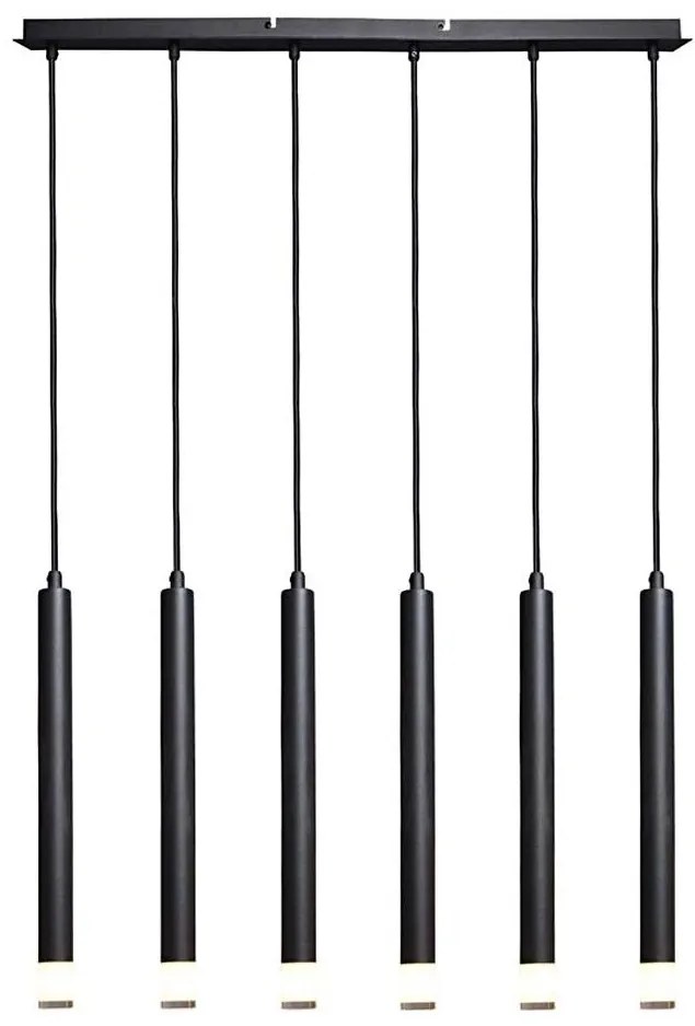 Rabalux 72362 - Lampadario a sospensione con filo RAMIRA 6xG9/5W/230V nero