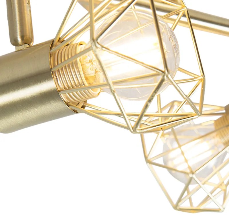 Faretto Art Déco ottone orientabile e girevole 2 luci - Mosh