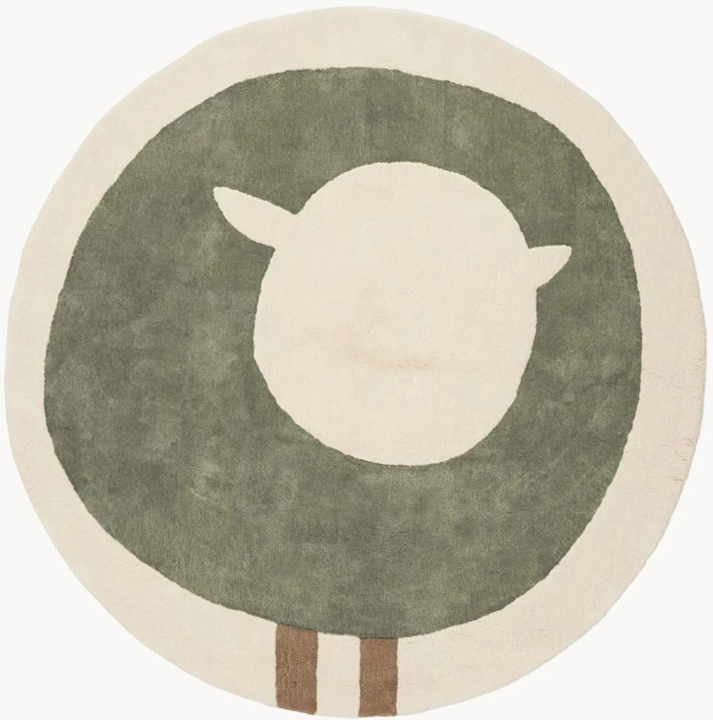 Tappeto per bambini fatto a mano Sheep Khaki