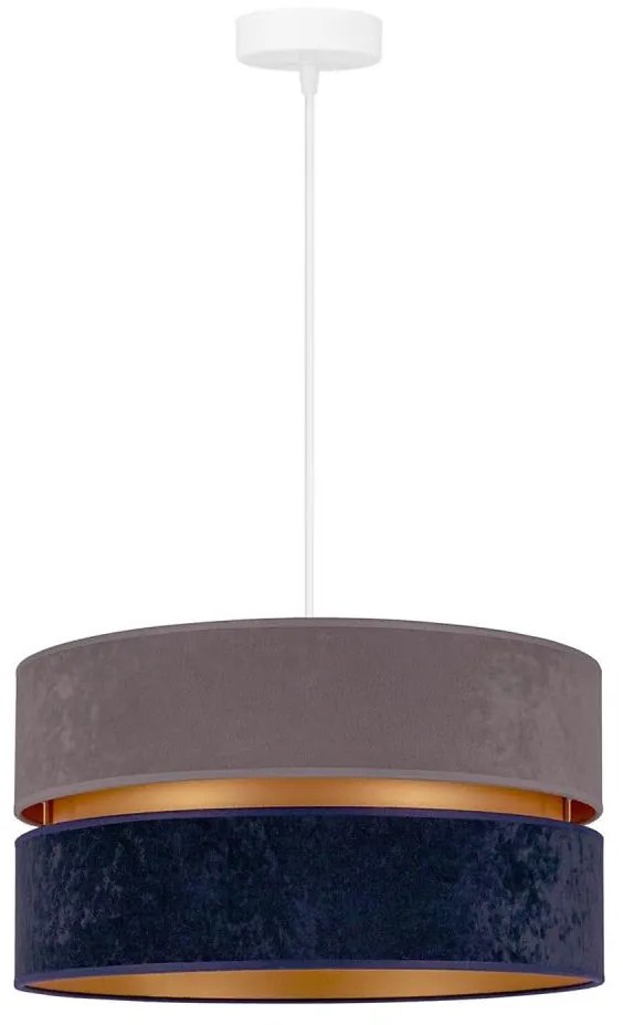 Duolla - Lampadario a sospensione con filo DUO 1xE27/15W/230V diametro 40 cm blu