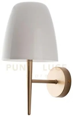 Applique a parete ares bianca 1 luce attacco e14 10x22x33,7cm