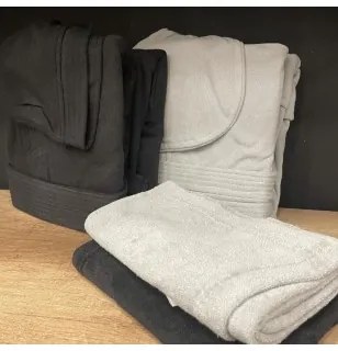 Accappatoio microspugna uomo donna Botticelli Home Posillipo Nero XL