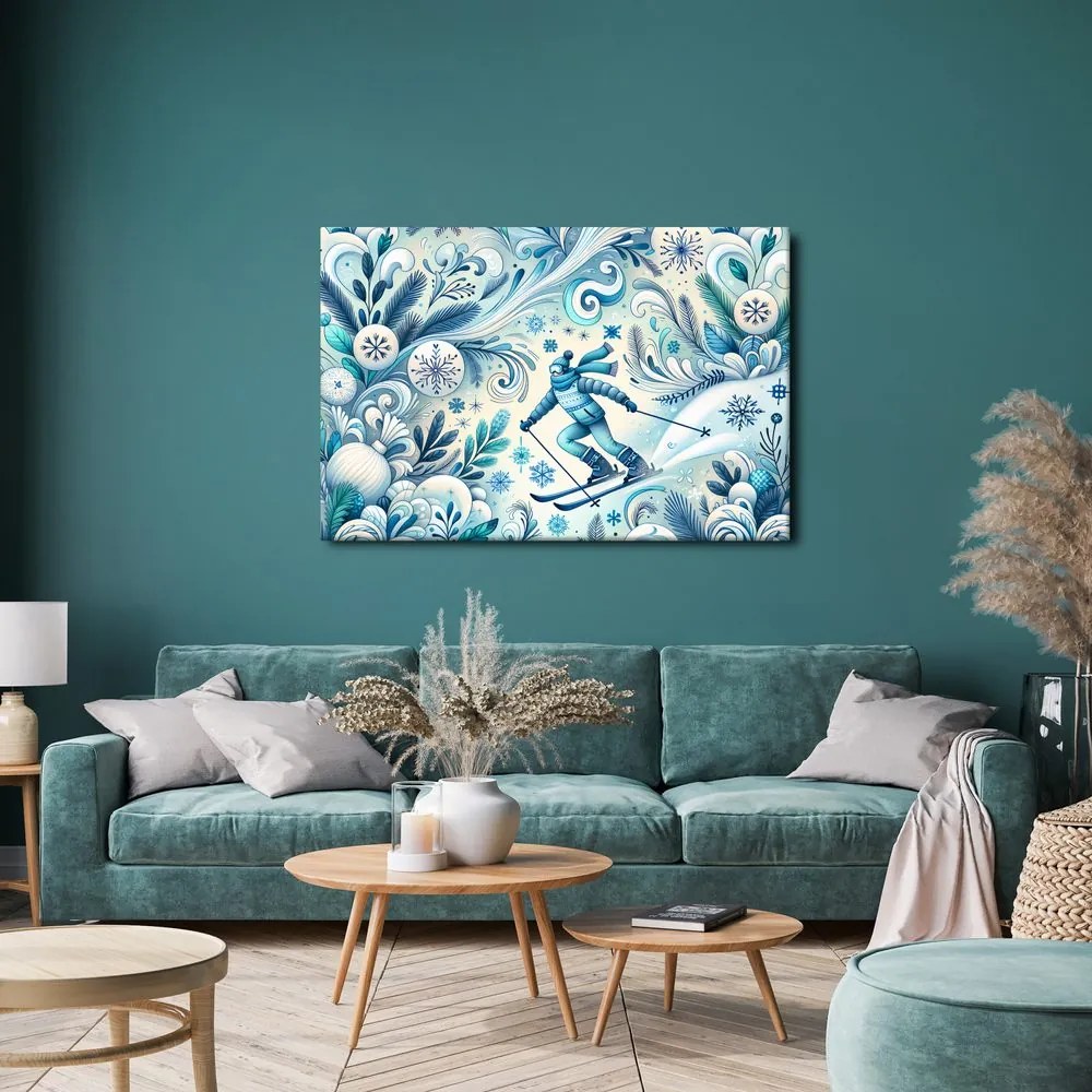 Quadro su tela – Scialpinista invernale