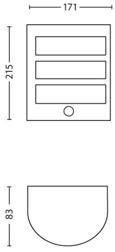 Philips 17324/47/16 - Lampada da esterno con sensore PYTHON LED/6W/230V IP44