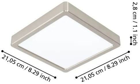 Eglo 900115 - Lampada da bagno LED dimmerabile FUEVA-Z LED/16,5W/230V IP44