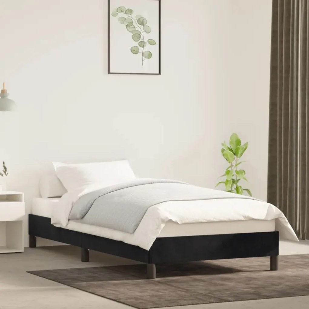 Giroletto nero 90x200 cm in velluto