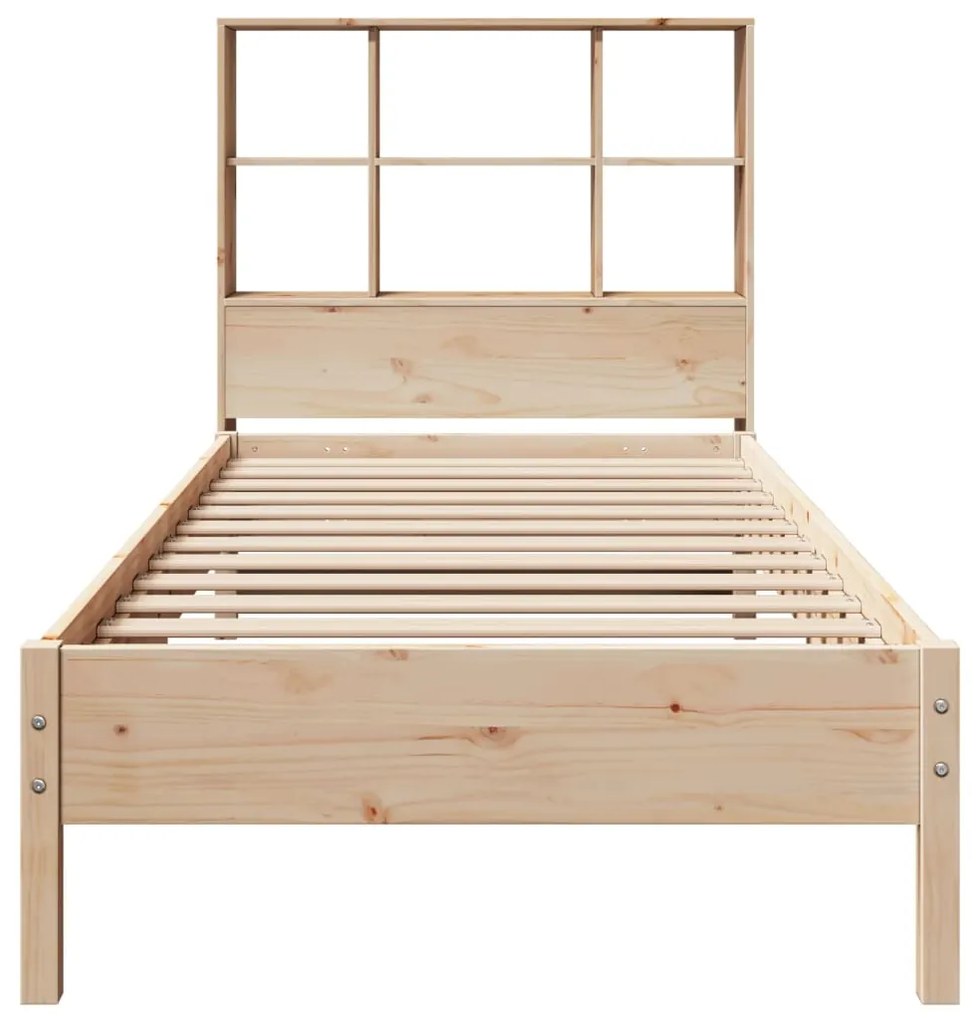 Letto libreria senza materasso 90x200 cm legno massello pino