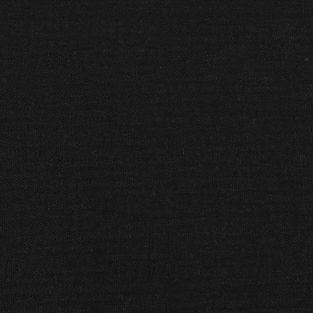 Giroletto a Molle con Materasso Nero 140x190 cm in Tessuto