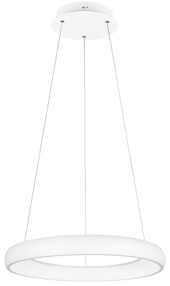 Lampadario bianco a LED dimmerabile con paralume in metallo ø 62 cm Cardona - Trio