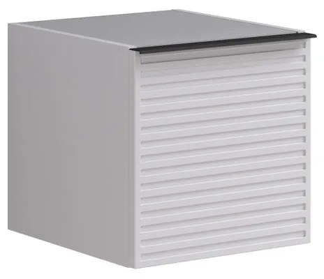 Struttura semi colonna da bagno Pixel 1 anta laccato opaco bianco L 40 x H 40 x P 45.5 cm