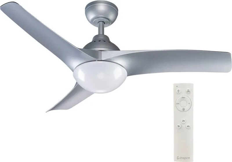Ventilatore da soffitto Aruba argento, ø 112 cm 2xE27 silenzioso INSPIRE