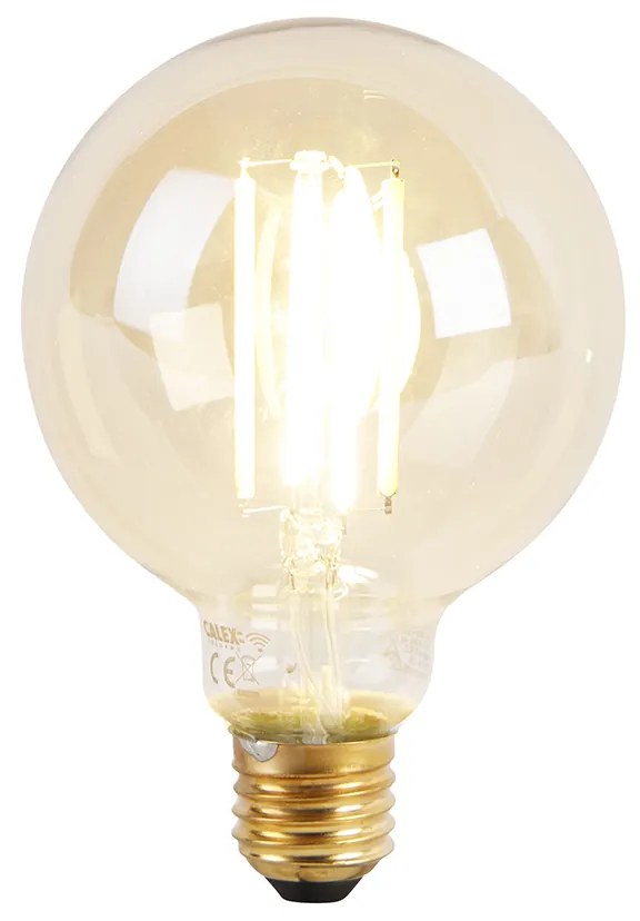 Lampada a sospensione intelligente nera 6 luci incl. Wifi G95 - Plural