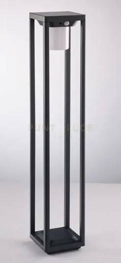 Palo led kyoto antracite 2,5w 300lm 4000k con pannello solare e sen...