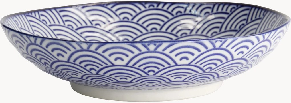 Set di 6 piatti fondi in porcellana Nippon Blue