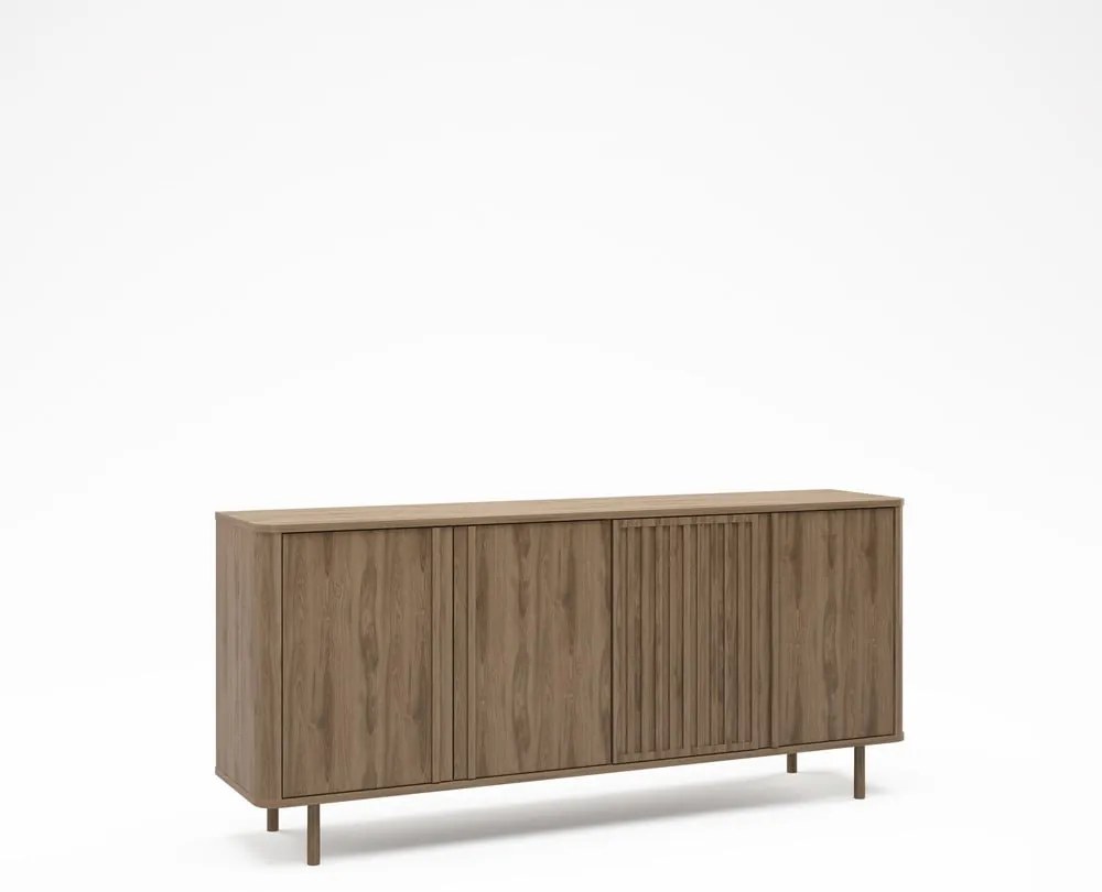 Cassettiera di colore naturale con effetto rovere 180x80x40 cm Salma – Marckeric