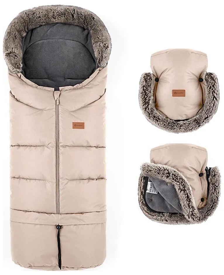 PETITE&amp;MARS - SET Coprigambe per bambini 4in1 ARCTIC + stroller mano muffs Rosa Petal