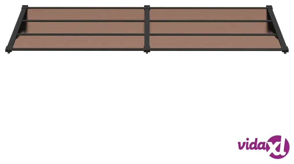 vidaXL Tettoia per Porta Nera 239x90 cm in Policarbonato