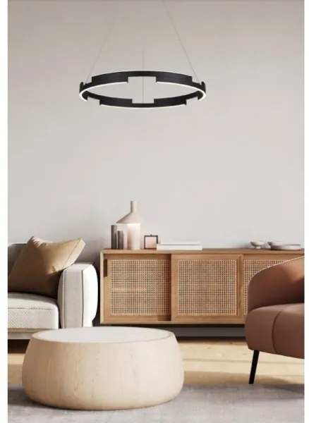 Redo 01-3173 - Lampadario a sospensione con filo LED dimmerabile CASTLE LED/36W/230V nero