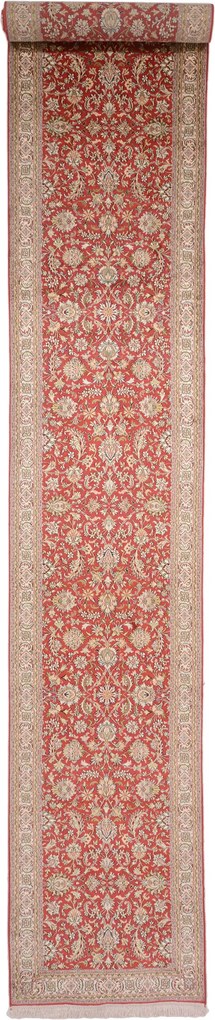 Cashmere Silk Tappeto orientale 80x530 (Indian) Annodato A Mano