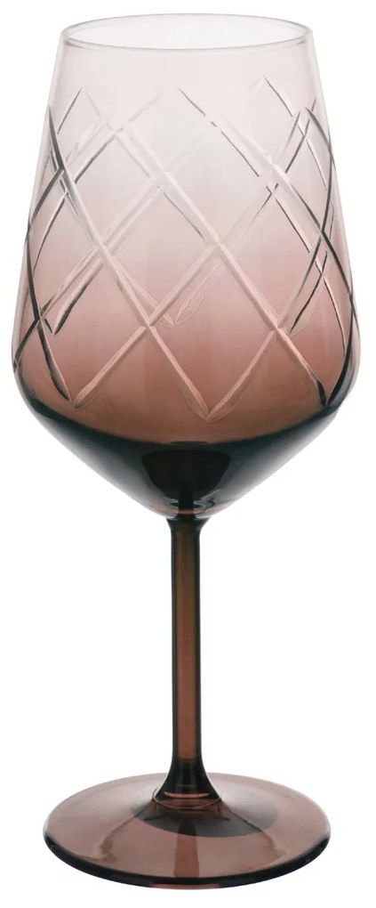 Calice vino vetro marrone sfumato 490 ml Twirl