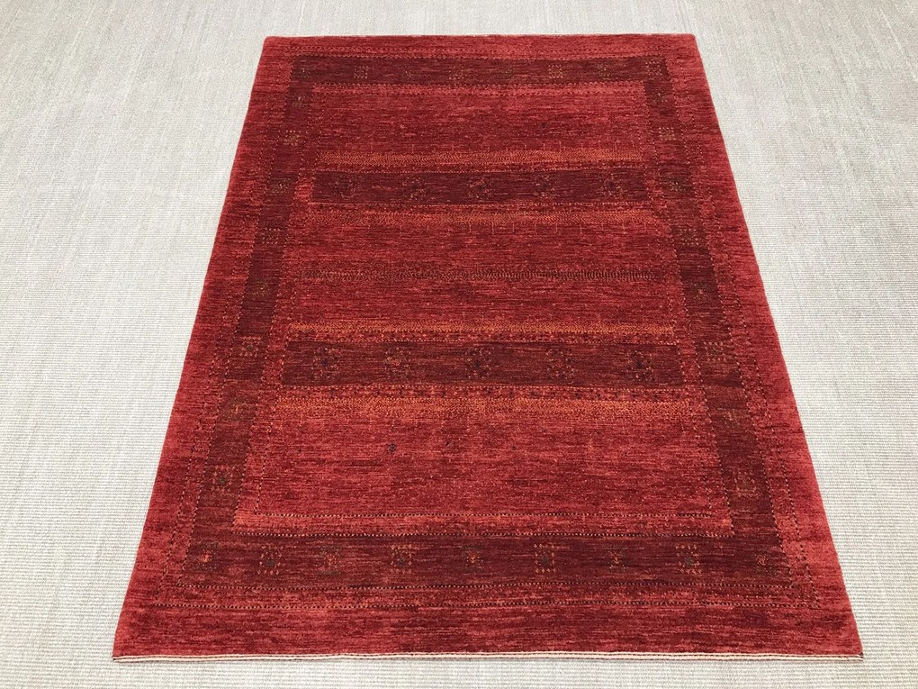 Loribaft Tappeto 200x150 Rosso (Iran) Annodato A Mano