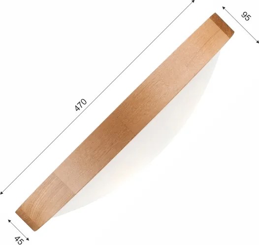 Brilagi-LED Plafoniera dimmerabile CARVALHO SLIM 3xE27/15W/230V Wi-Fi rovere Ø47 cm
