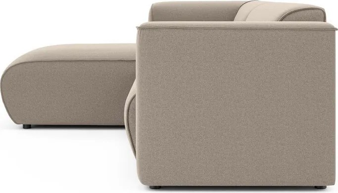 Divano angolare marrone chiaro (con penisola a sinistra/con chaise lounge) Merid – Ropez