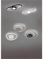 Plafoniera Zibal Bianco Spirale Led 22w Dimmerabile 39 cm Trio Lighting