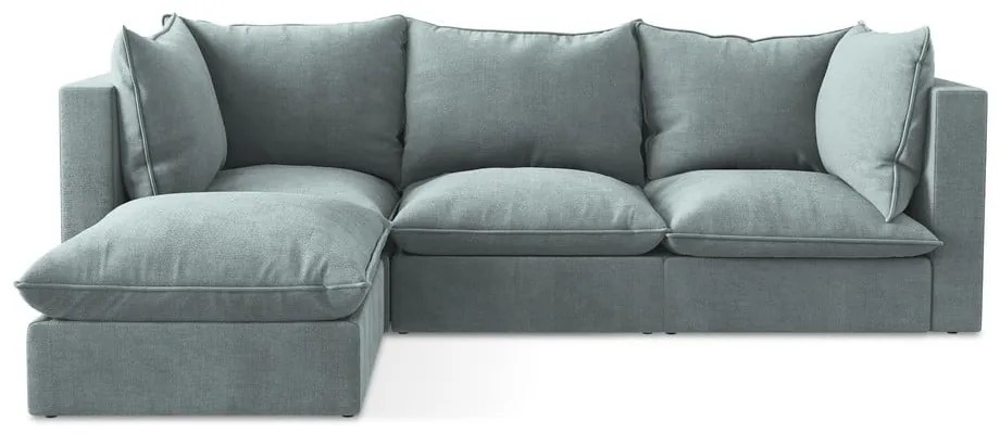 Divano angolare blu (con penisola a sinistra/con chaise lounge) Manao – Makamii