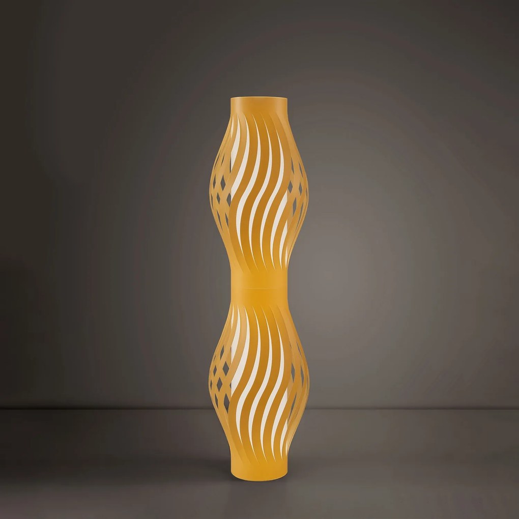 Piantana Moderna Helios Polilux ® Ocra Pastello 2 Luci E27 H123Cm