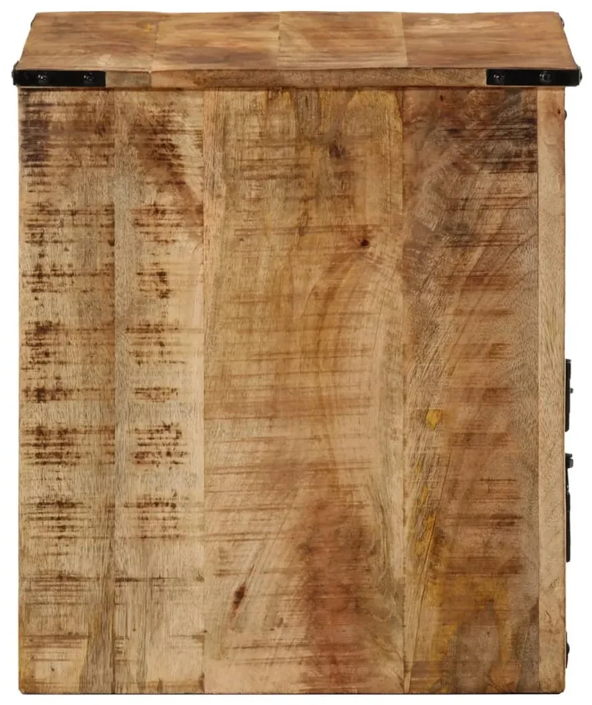 Comodino 45x40x45 cm in legno massello di mango
