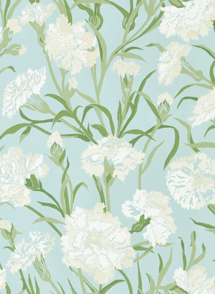 Harlequin Carta da parati Fleur de Joie - Chalk/ Emerald/ Sky
