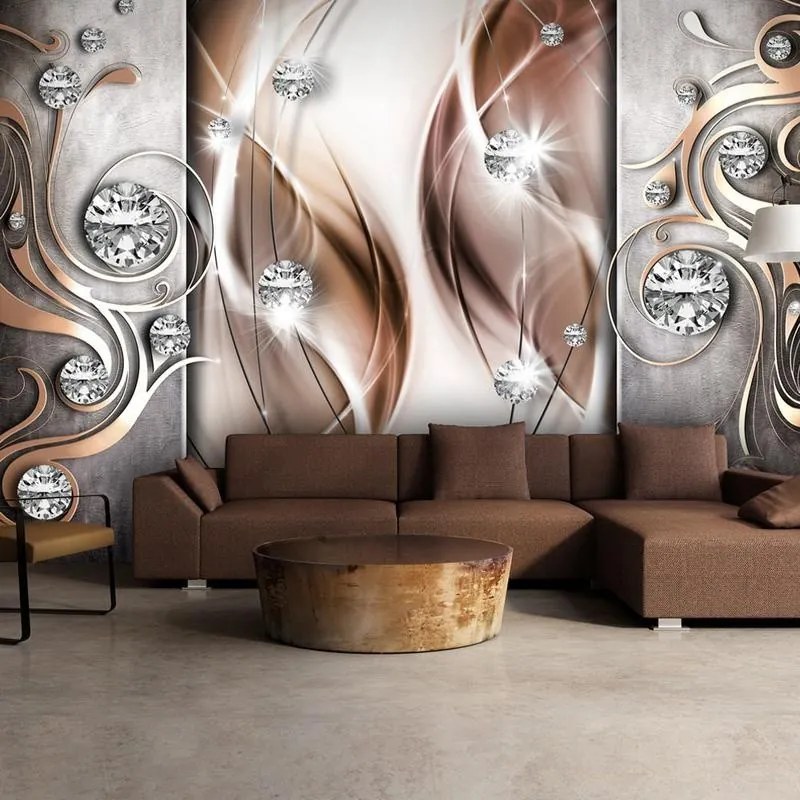 Fotomurale adesivo  Brown and Diamonds  Larghezza x Altezza Home decor 147x105