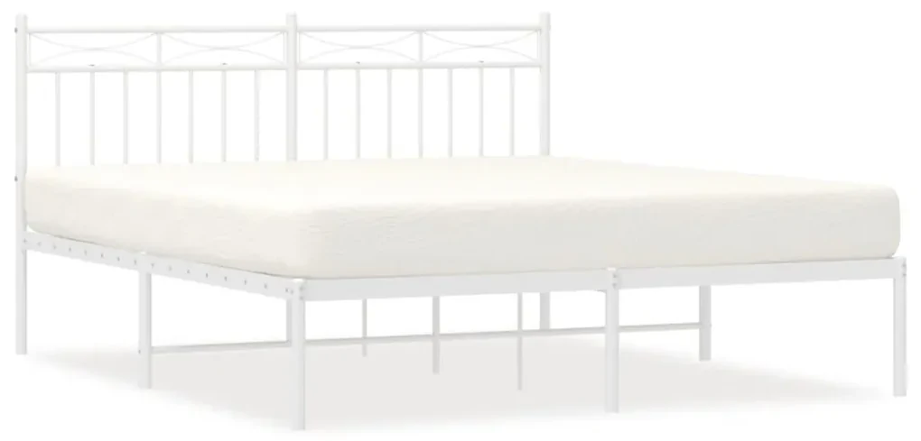 Giroletto con testiera metallo bianco 150x200 cm
