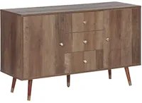 Madia credenza in legno chiaro 2 ante 3 cassetti Mobile contenitore in stile rustico